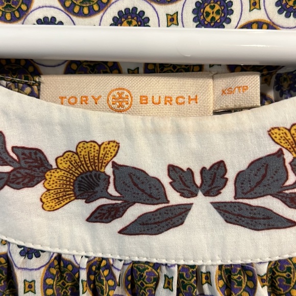 Tory Burch printed puff sleeve dress xsmall - Picture 3 of 15